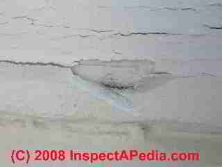 Photograph of paint failure details